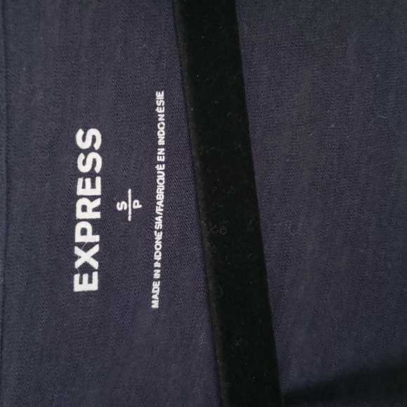 Express 2 tone baseball shirt, mint and navy,  size small - Picture 3 of 3